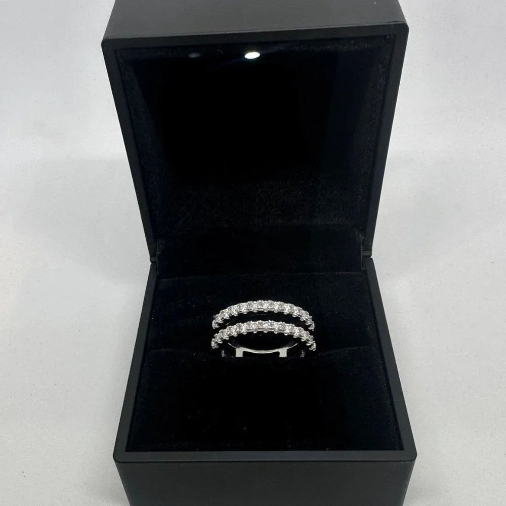 Moissanite Diamond Ring Enhancer Wedding Band GRA Certified Jewelry Size 5.5